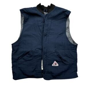 Bulwark FR Lightweight Nomex Vest Jacket Liner Mens Large Navy